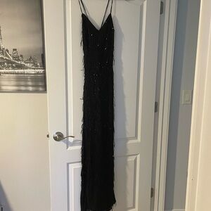 City Triangles Black Sequin Maxi Gown